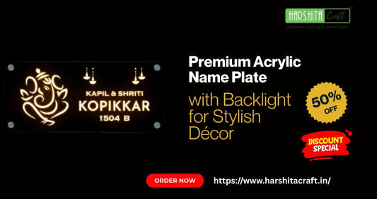 Premium Acrylic Name Plate with Backlight for Stylish Décor