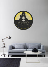 Har Har Mahadev LED Wall Decor MDF Wood Backlit Wall Art With LED Light For Living Room - Decor Mantra