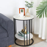 2-Tier Round Shape Modern Designer End Side Table - Decor Mantra