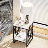 2-Tier Square Shape Modern Designer End Side Table - Decor Mantra