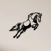Jumping Horse Metal Wall Art - Decor Mantra