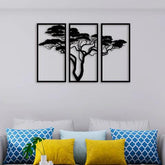 3 Piece Bonsai Tree Metal Wall Art - Decor Mantra