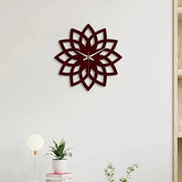 Floral Shape Designer Wooden Wall Clock AdPrints
