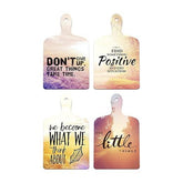 Positive Things Designer Wooden Wall Hanger for Home Decor | Office | Bedroom | Wall Decoration for Living Room | Decorative Item for Home | Modern Artworks (WH_5614N, Set of 4) - Decor Mantra