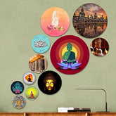 Designer MDF Wooden Wall Hanging for Home Decoration | Office | Gift | Wall Decor Hanging Items | Wall Art | Living Room | Bedroom (WPS_110NN), Pack of 11 Pieces - Decor Mantra