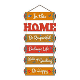 Home Quote Decorative Wall Art Wooden Wall Hanger for Living Room | Bedroom | Gifts | Wall Hangings for Home Decoration | Modern Decor Items | Artworks Art Piece (WH_6608N), Set of 6 - Decor Mantra