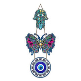 Beautiful Butterfly Wooden Wall Hanging Luck Prosperity for Home Decor | Decoration Livingroom | Modern Artworks Items | Door Decorative Accents Hangings (WH_8503N) - Decor Mantra