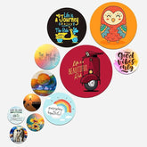 Designer MDF Wooden Nature Wall Hanging (WPS_112N, Multicolor) - Set of 11 - Decor Mantra