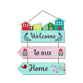 Welcome To Our Home Quote Decorative Wall Art MDF Wood Wall Hanger Ornaments for Living Room | Bedroom | Home Decor | Gifts | Wooden Decoration Items Artworks Hangings (WH_5806N) - Decor Mantra