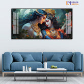Divine Luster Painting of Radha Krishna Acrylic Painting