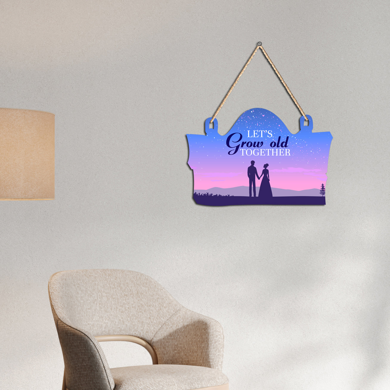 Couple in Love Wooden Wall Hanger for Home Decor | Office | Gifts | Bedroom | Wall Art for Living Room | Decoration Wall Hanging Items | Modren Art | Quotes