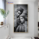 The Eternal Bond of Shiva and Parvati Horizontal Acrylic Premium Painting