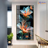 Elegant Flower Digital Art in Soft Pastels and Abstract Design Acrylic Painting