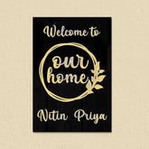 Personalized Black & Gold Vertical Acrylic Name Plate
