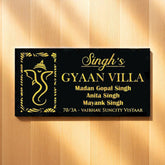 Personalized Glorious Ganesha Theme Acrylic LED Name Plate