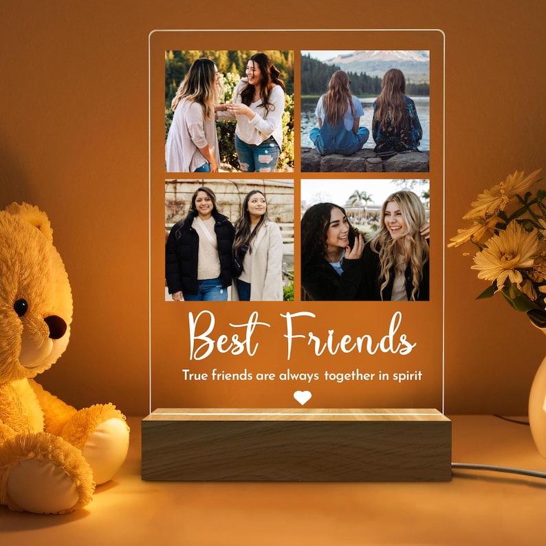 Custom Photo Night Light Gifts for Friends, Custom Frame Gift for Her, Gift for Him, Personalized Sign Christmas Gift, Personalized Gifts