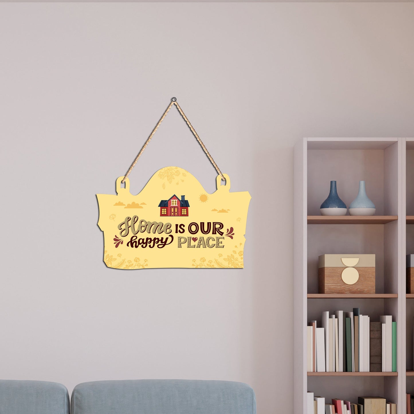 Loving Home Quotes Wooden Wall Hanger for Home|Office|Living Room|Gift, Wall Decoration