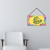 Sweet Home Floral Design Wooden Wall Hanger for Home|Office|Living Room|Gift