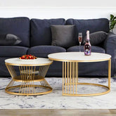 Golden Coffee Table Duo, a Classic Style Complement - Decor Mantra