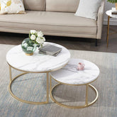Classic Tethered Metallic Premium Table Set of 2 - Decor Mantra