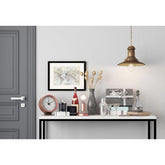 Sleek Metal and Marble Console Table - Decor Mantra