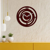 Circle Loops Shape Designer Wooden Wall Clock - Decor Mantra