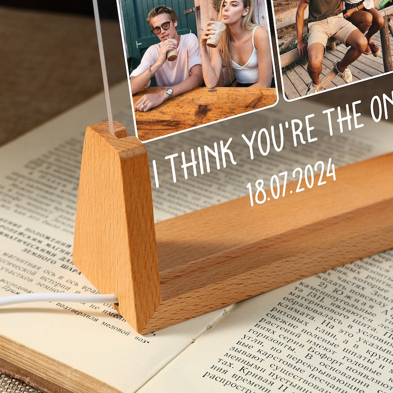 Personalized Photo Night Light Plaque,Couple Photo Lamp,Custom Acrylic Frame,Bedroom Decor,Custom Led Night Light,Gift for Her Him Friends
