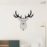 Elegant Deer Head Metal Wall Art - Decor Mantra
