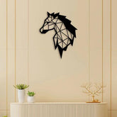 Elegant Horse Face Metal Wall Art - Decor Mantra