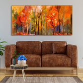 Nature Wall Painting of Colorful Autumn Forest - Decor Mantra