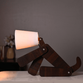 Wooden Playing Dog Night light Table Lamp for Home Decoration - Decor Mantra