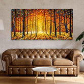 Forest in Autumn Premium Wall Painting - Decor Mantra