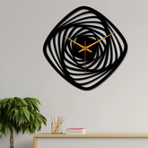 Geometric Shape Wooden Wall Clock - Decor Mantra