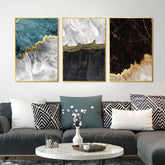 Paint Texture Decorative Floating Canvas Wall Painting Set of Three - Decor Mantra