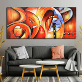 Lord Ganesha Abstract Art Beautiful Wall Painting - Decor Mantra