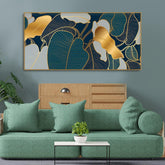 Luxury Golden Art Monstera Leaves Canvas wall Painting - Decor Mantra