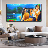 Radha Krishna Painting Canvas Big Wall Painting Wall Art - Decor Mantra