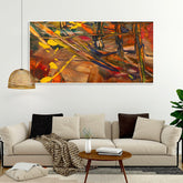 Dark Abstract Texture Floating Frame Wall Painting - Decor Mantra