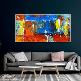 Colorful Abstract Texture Floating Frame Wall Painting - Decor Mantra