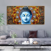 Lord Gautam Buddha Serene Face Canvas Wall Painting - Decor Mantra