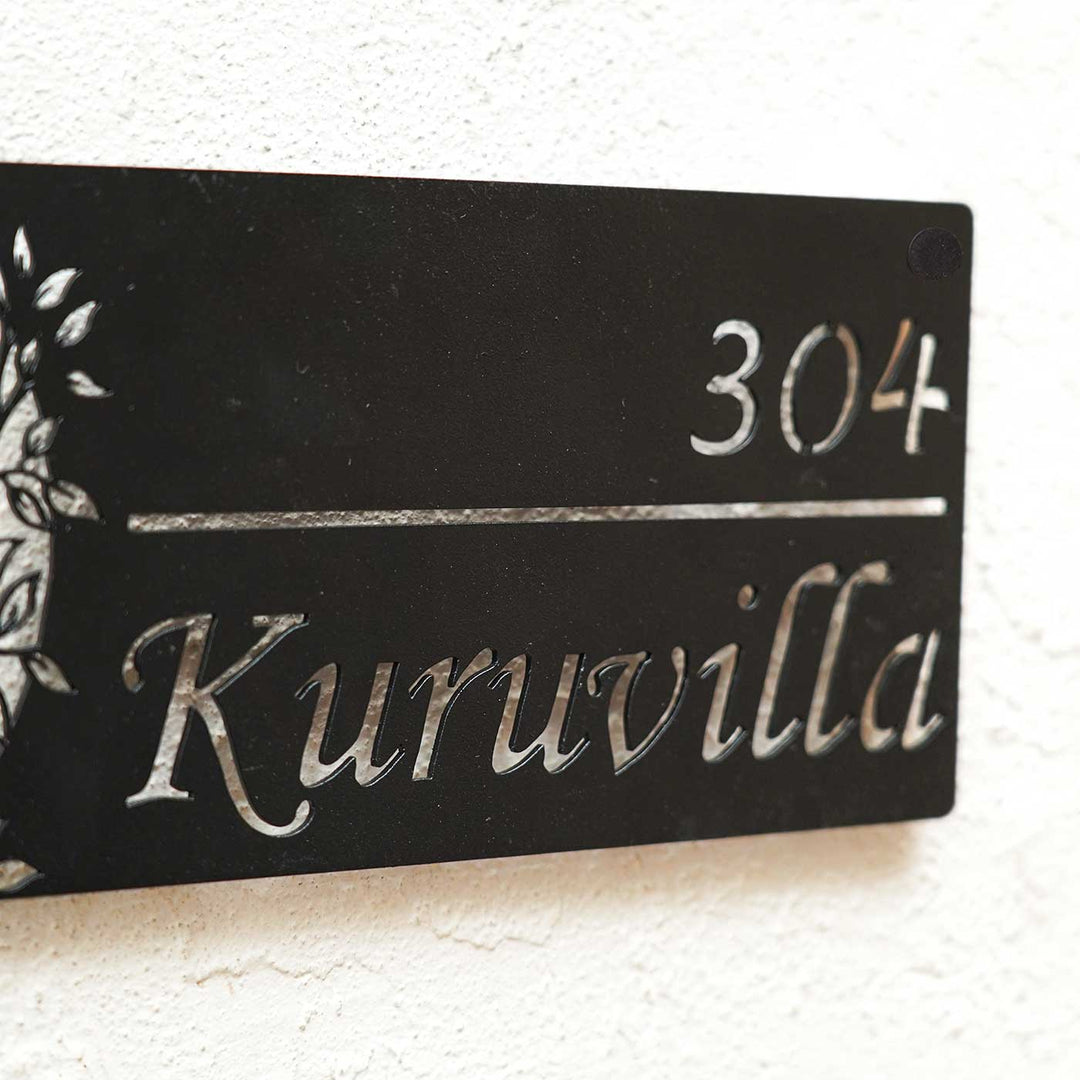 Personalized Bird Themed Weatherproof Name Plate with House Number