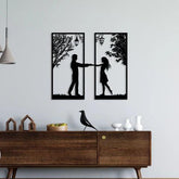 Loving Couple Metal Wall art - Decor Mantra