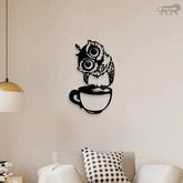 Owl Face Metal Wall Art - Decor Mantra