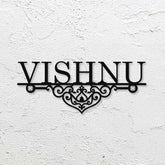 Personalized Laser Cut Elegant Design Metal Name Plate for Home