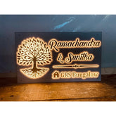 3D Embossed Letters LED House Name Plate