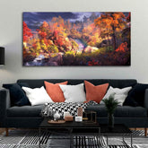 Autumn Season Nature's Scenery Wall Painting - Decor Mantra