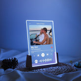 Personalized Photo Night Light Plaque, Custom Couple Song Music Plaque, Custom Nightlight, Music Lover Gift, Mother's Day Gift, Gift for Mom