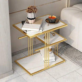 Metal Bedside Table (Gold) - Decor Mantra