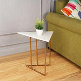 Compact Marbled Steel Triangle SideTables - Decor Mantra
