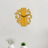Tree Shape Designer Wooden Wall Clock - Decor Mantra